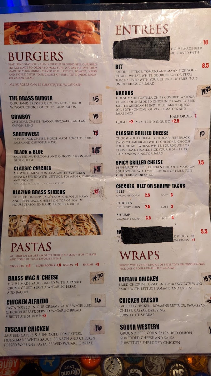 Brass Lantern Menu - Image 2